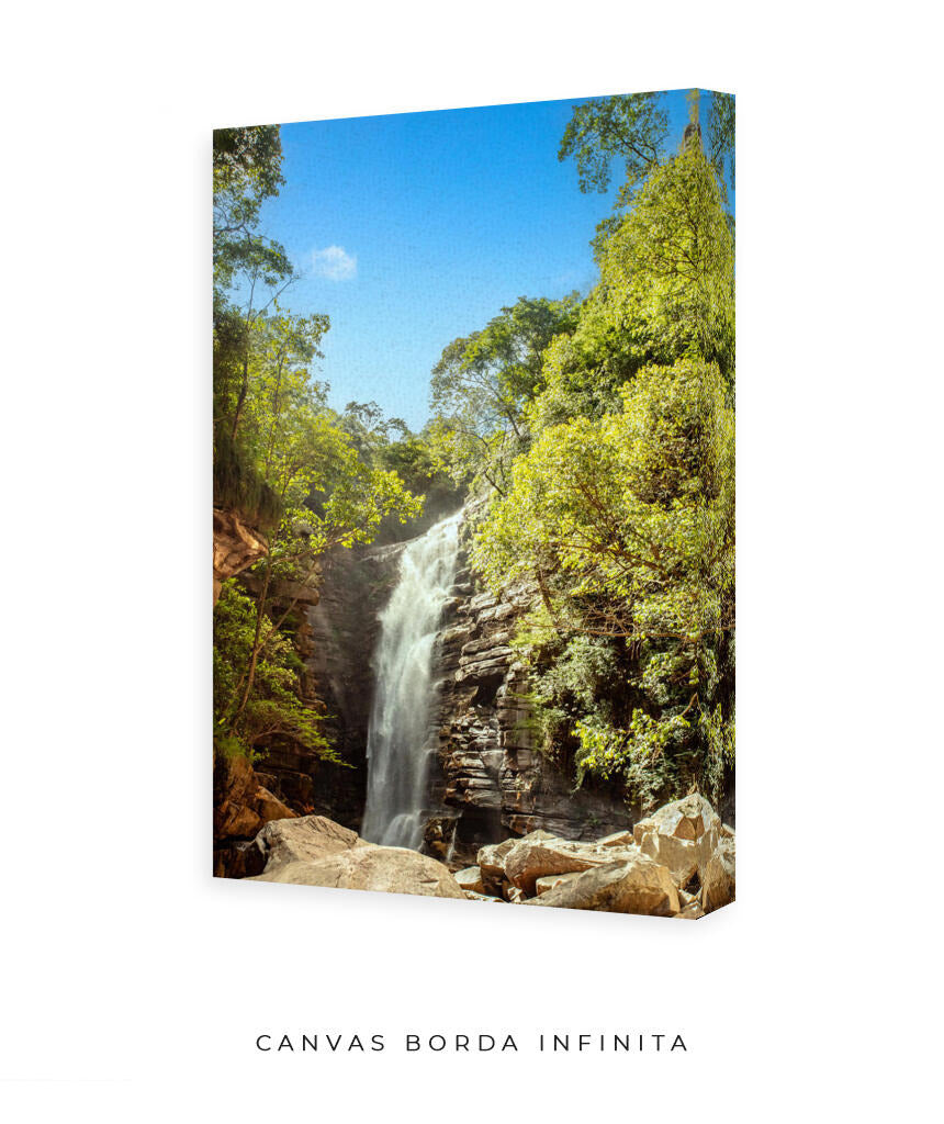 Quadro Decorativo Cachoeira - Rochas