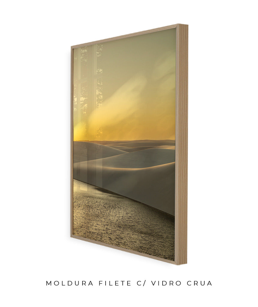 Quadro Decorativo Lençóis Maranhenses com por do Sol
