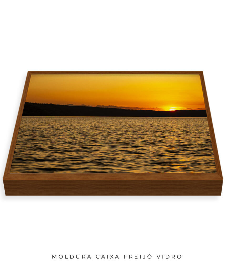 Quadro Decorativo Pôr do Sol Beira Mar