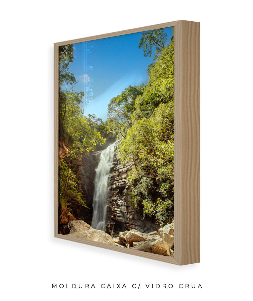 Quadro Decorativo Cachoeira - Rochas