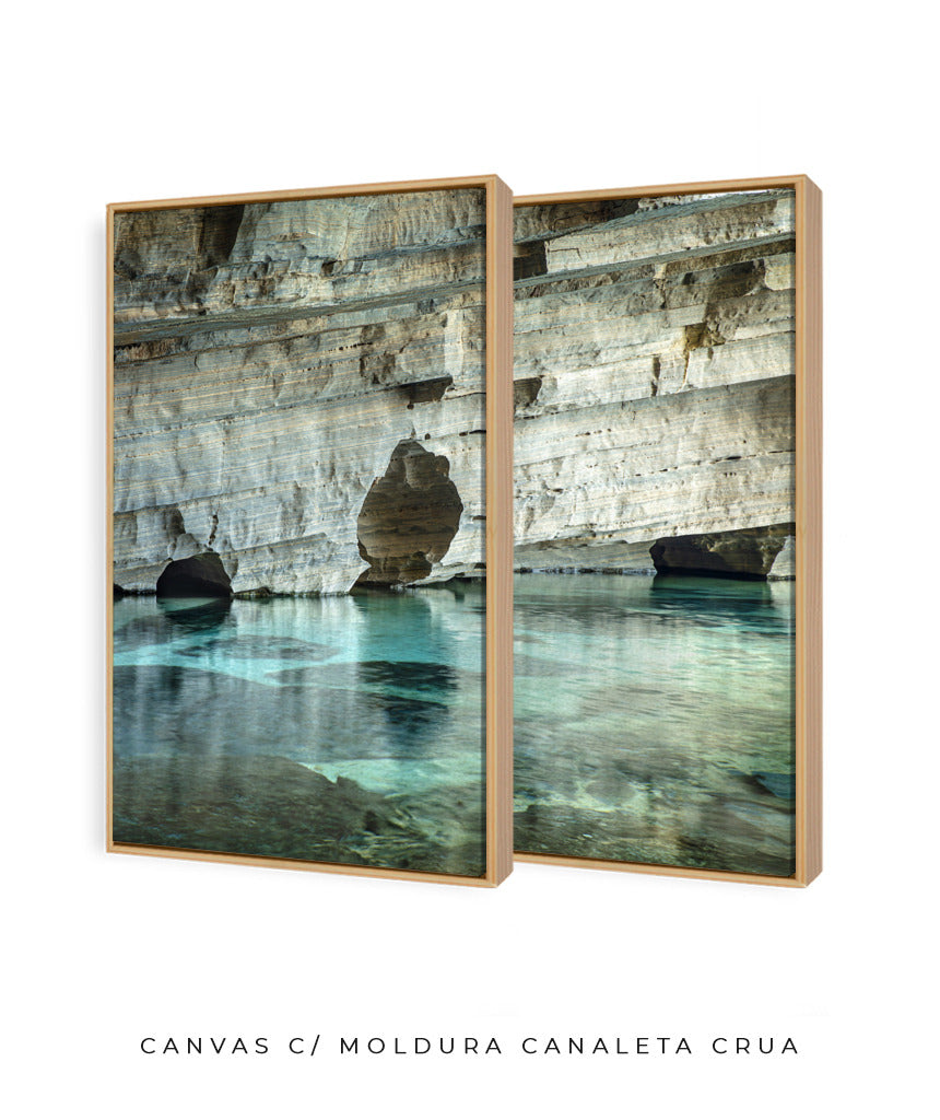 Quadro Decorativo Chapada Diamantina - Rocha e águas cristalinas-Dupla