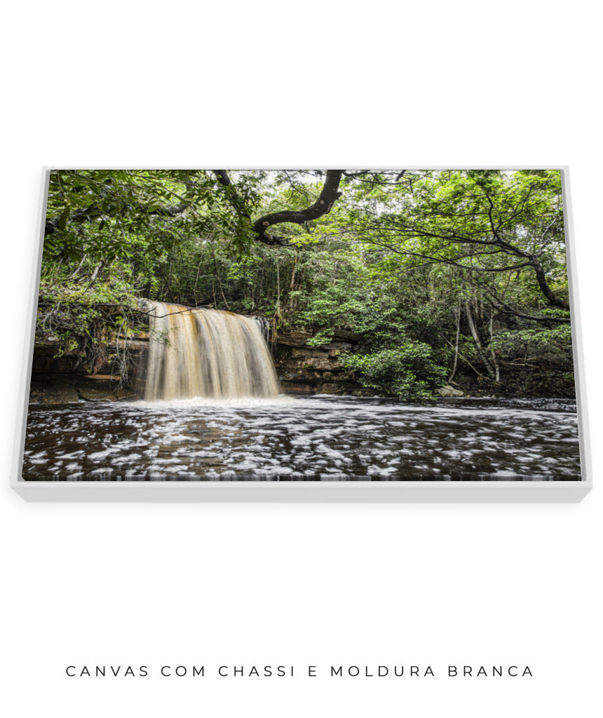 Quadro Decorativo Cachoeira e Natureza - Horizontal