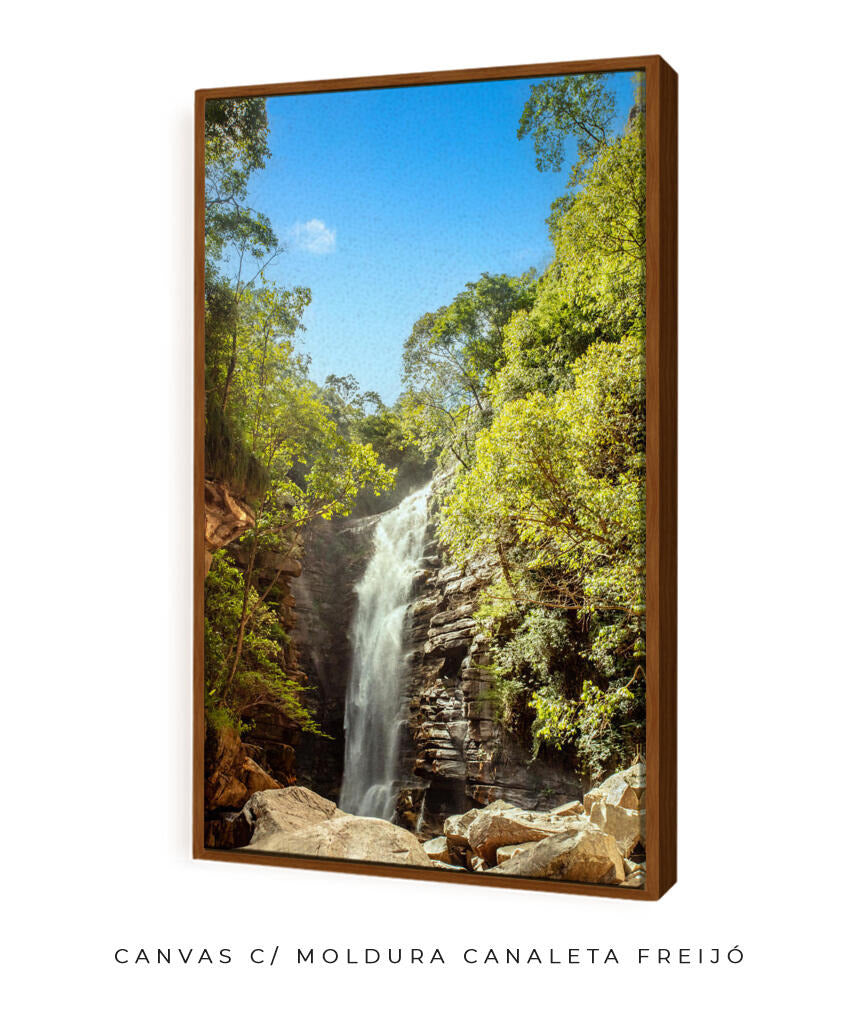 Quadro Decorativo Cachoeira - Rochas
