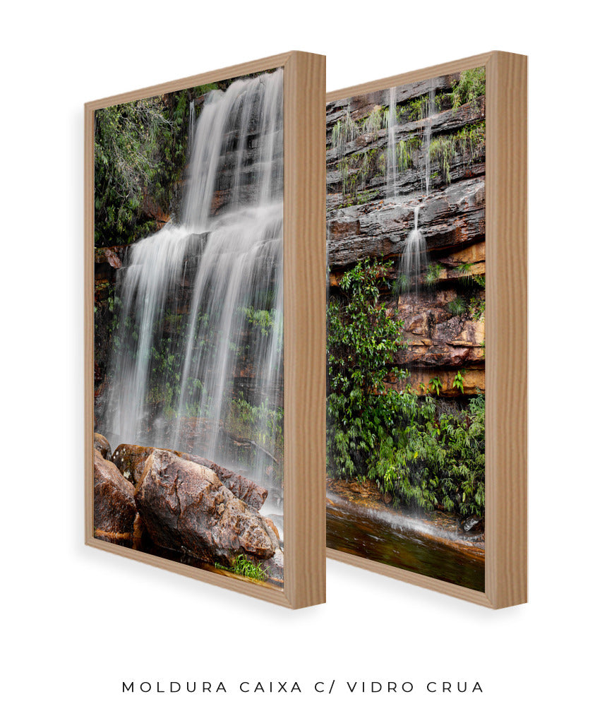 Quadro Decorativo Cachoeira- Dupla