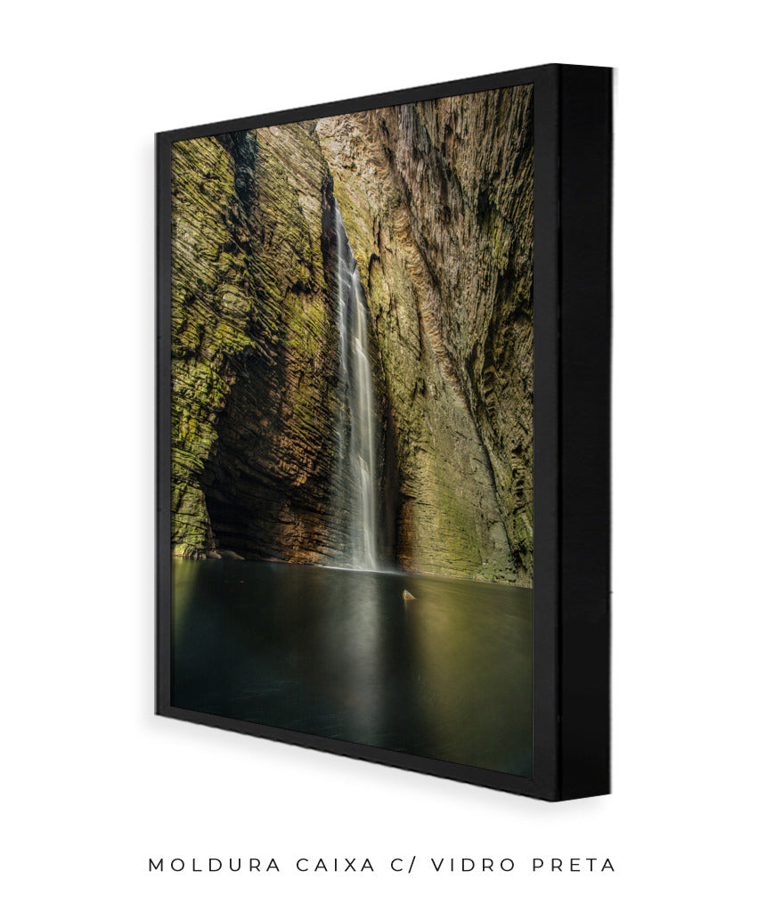 Quadro Decorativo Cachoeira e Rocha