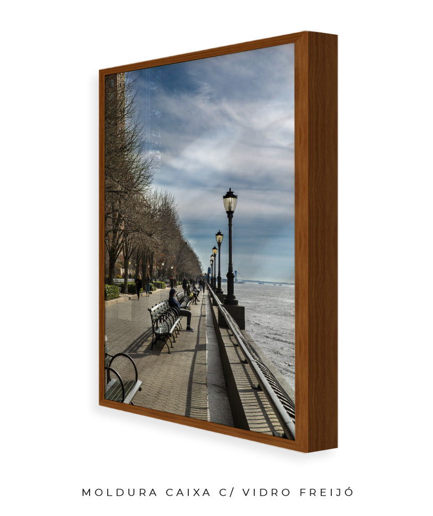 Quadro Decorativo Praça a Beira Mar Nova York