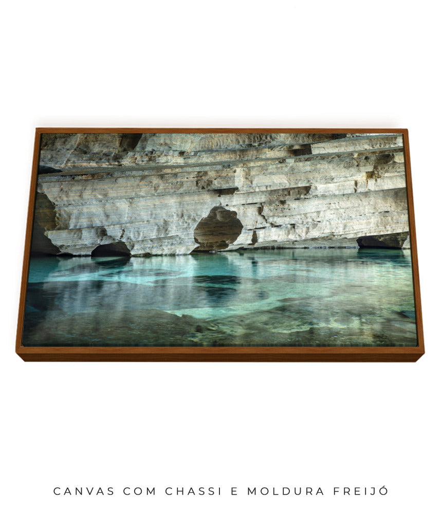 Quadro Decorativo Chapada Diamantina - Rocha e águas cristalinas-Horizontal