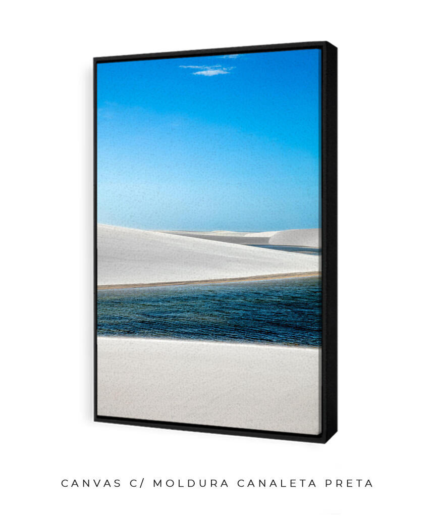 Quadro Decorativo Lençóis Maranhenses - Areia Branca e Mar - Vertical