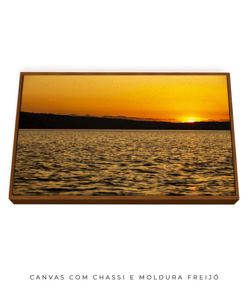 Quadro Decorativo Pôr do Sol Beira Mar