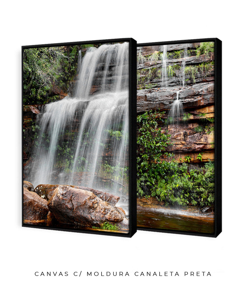 Quadro Decorativo Cachoeira- Dupla