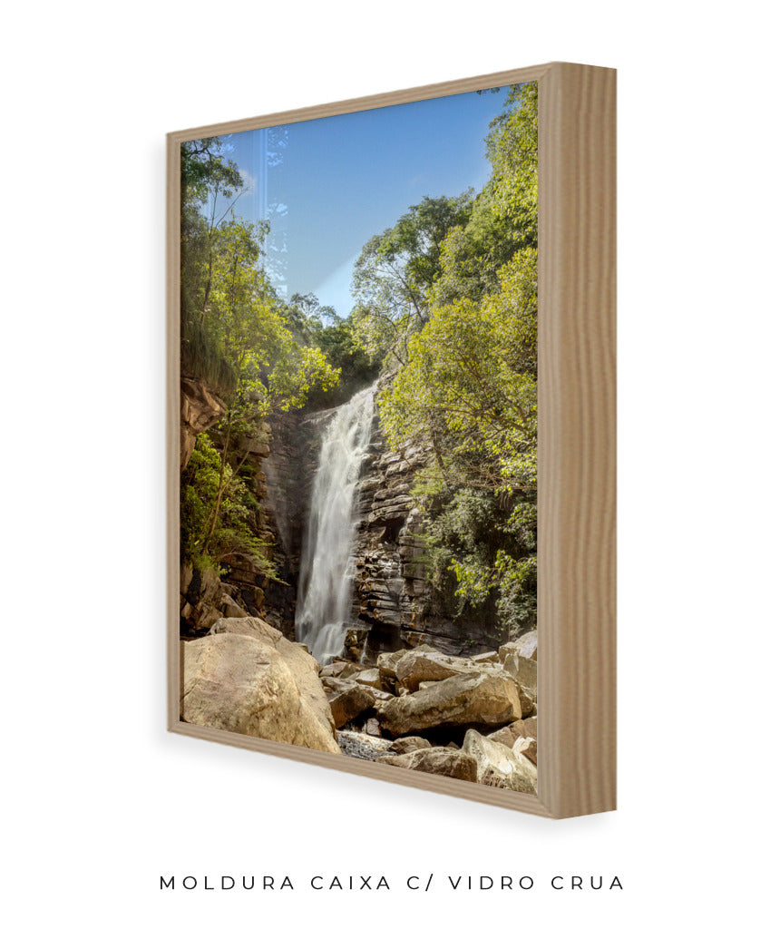 Quadro Decorativo Cachoeira, Natureza e Pedras.
