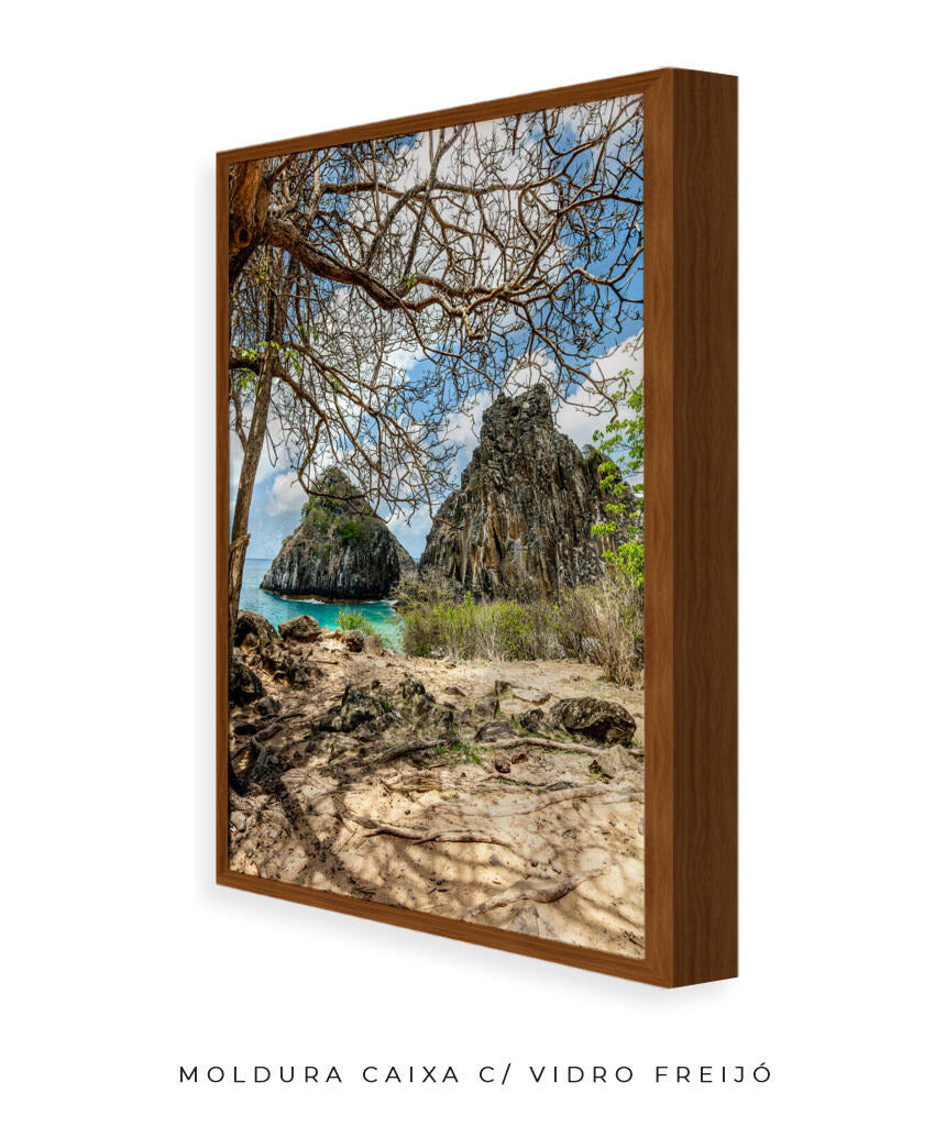 Quadro Decorativo Noronha - Morro Dois Irmãos - Vertical