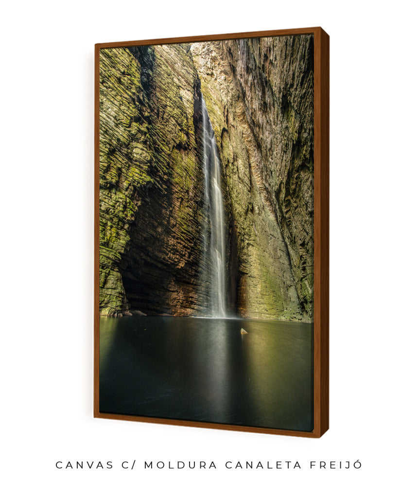 Quadro Decorativo Cachoeira e Rocha