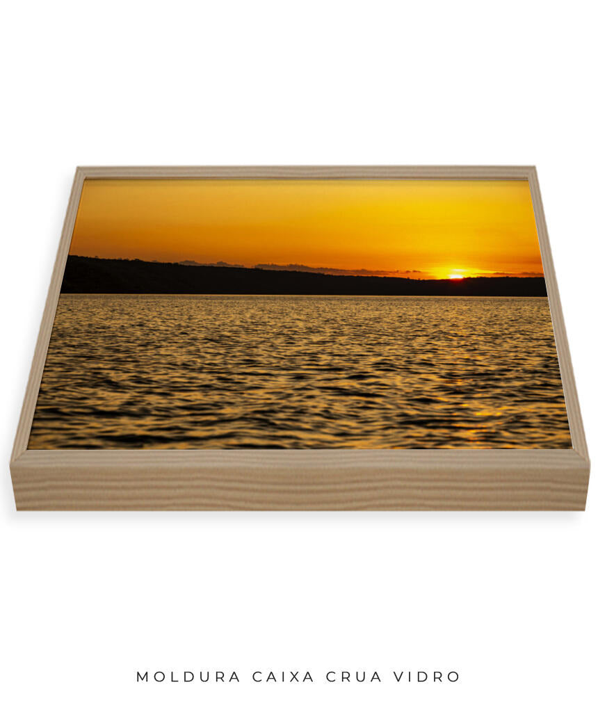 Quadro Decorativo Pôr do Sol Beira Mar