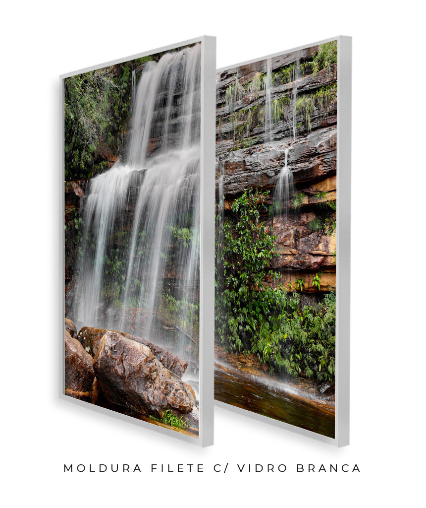 Quadro Decorativo Cachoeira- Dupla