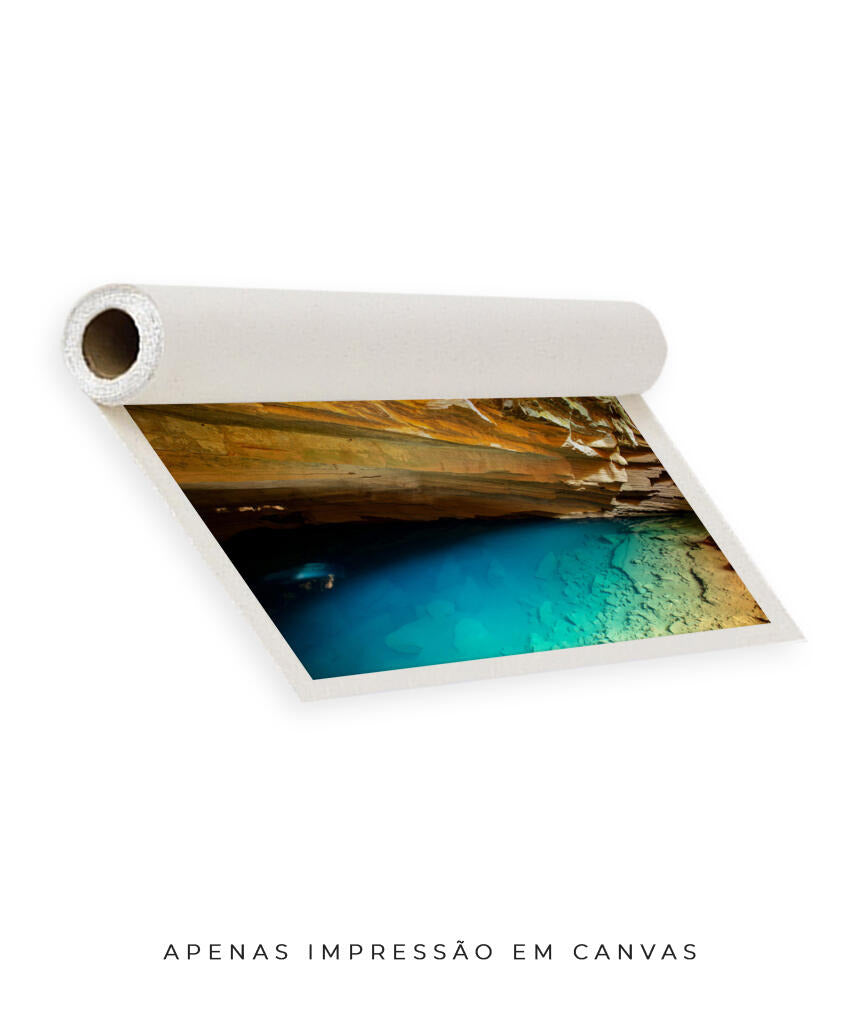 Quadro Decorativo Chapada Diamantina - Gruta Azul Horizontal