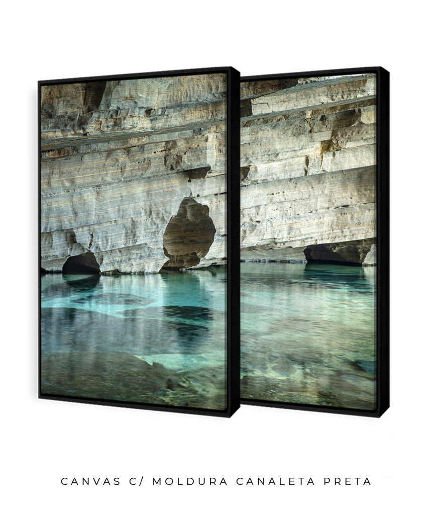 Quadro Decorativo Chapada Diamantina - Rocha e águas cristalinas-Dupla