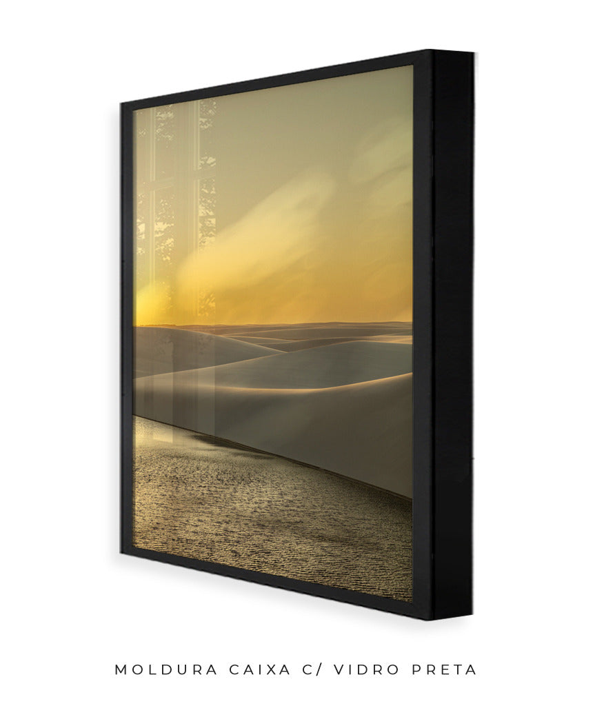 Quadro Decorativo Lençóis Maranhenses com por do Sol