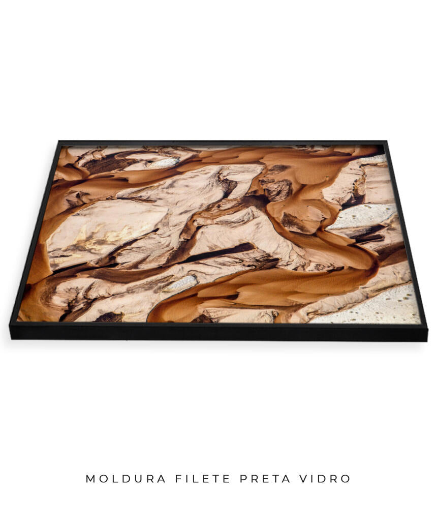 Quadro Decorativo Abstrato e curvas - Variações de tons