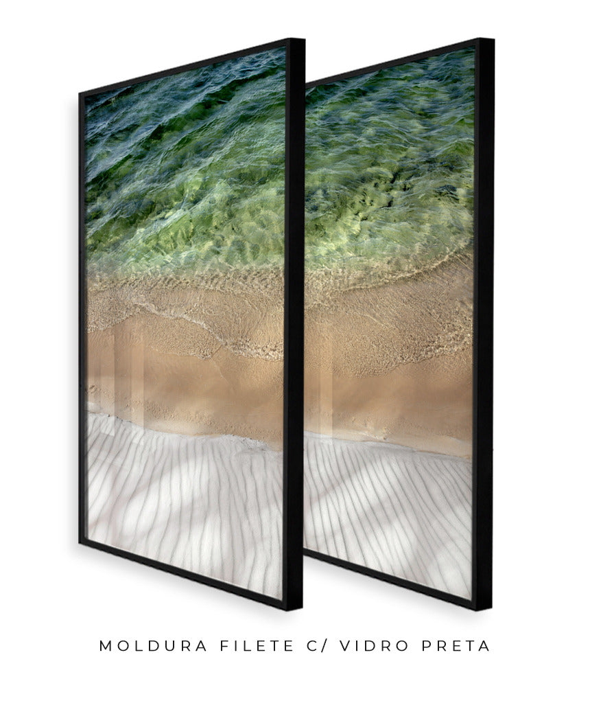 Quadro Decorativo Texturas- Praia -Dupla