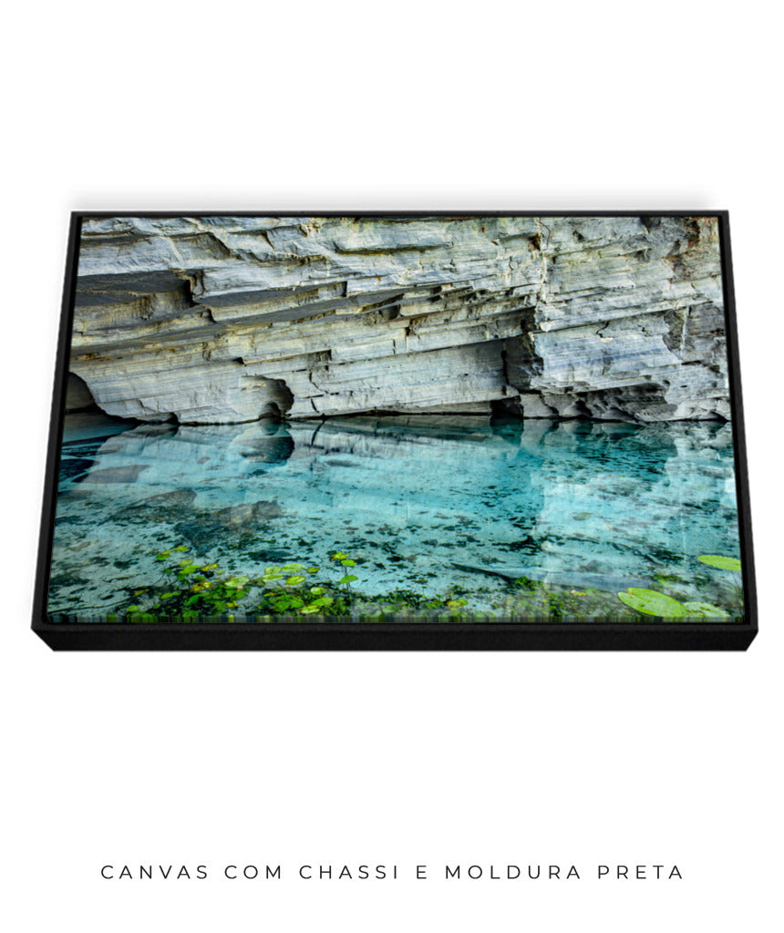 Quadro Decorativo Chapada Diamantina -Águas Tiffany-Horizontal