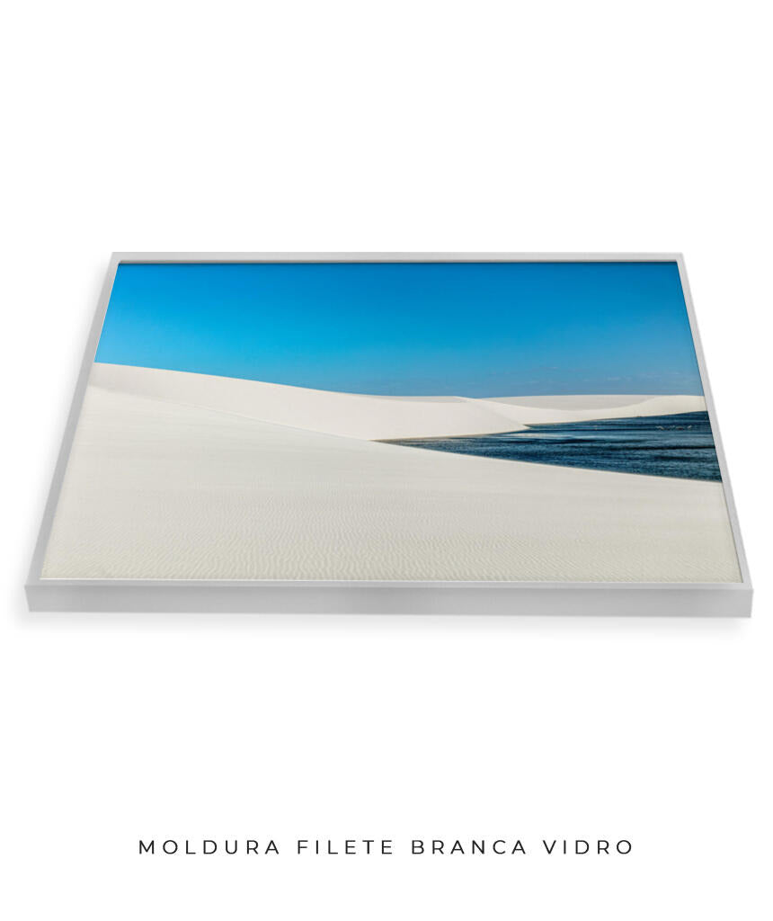 Quadro Decorativo Lençóis Maranhenses - Areia Branca e Mar