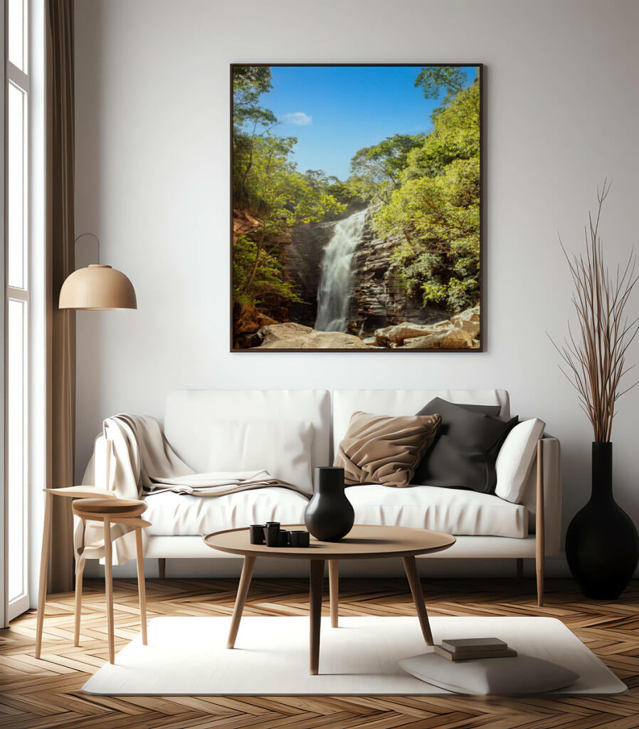 Quadro Decorativo Cachoeira - Rochas