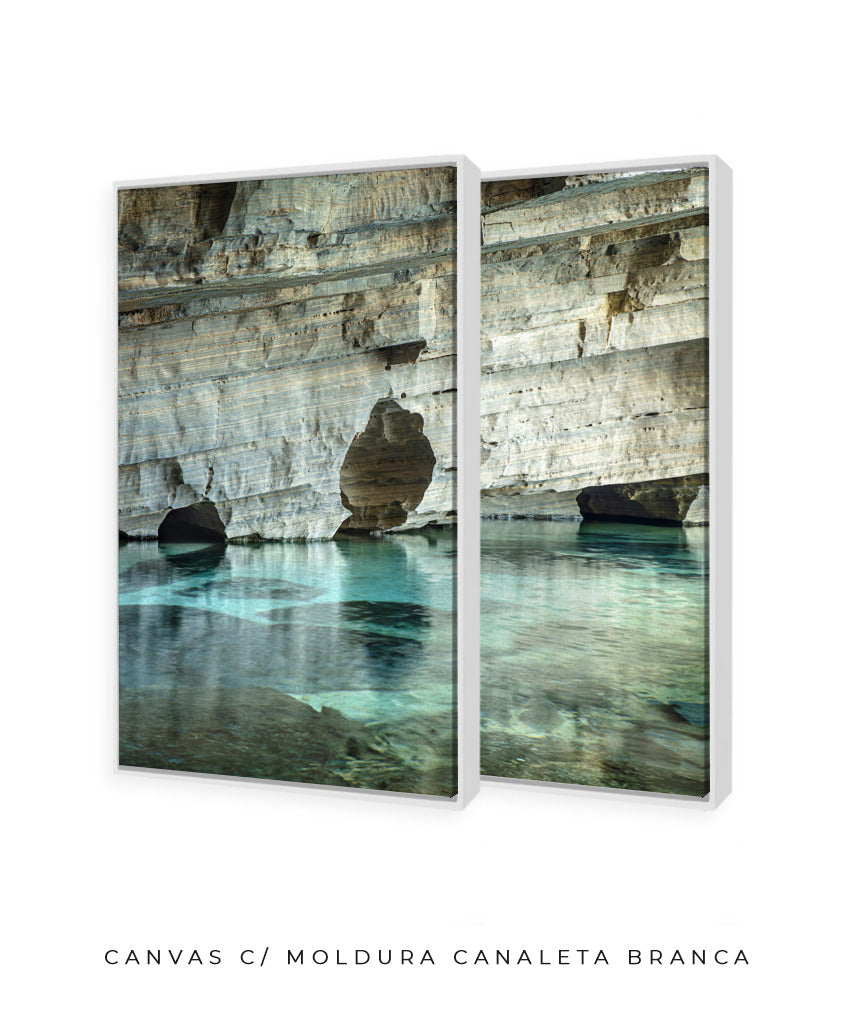Quadro Decorativo Chapada Diamantina - Rocha e águas cristalinas-Dupla