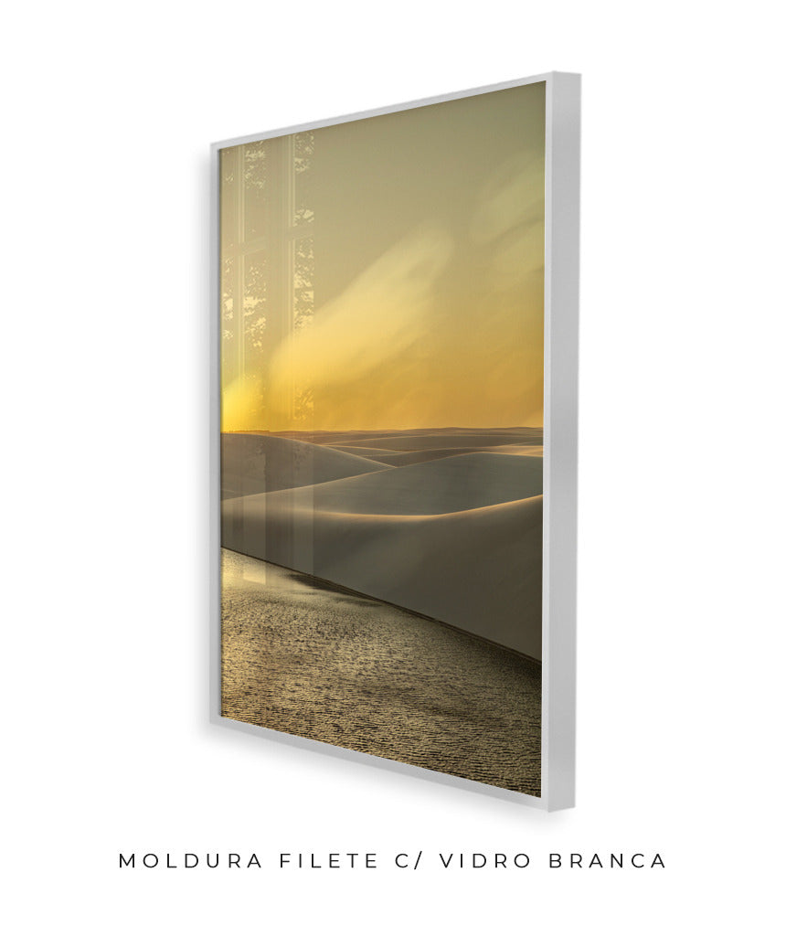 Quadro Decorativo Lençóis Maranhenses com por do Sol