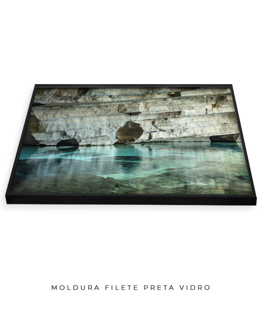 Quadro Decorativo Chapada Diamantina - Rocha e águas cristalinas-Horizontal