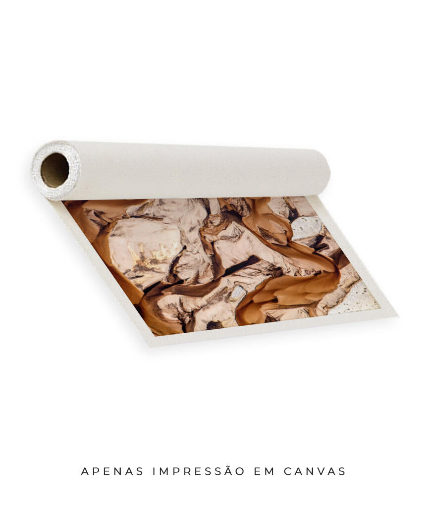 Quadro Decorativo Abstrato e curvas - Variações de tons