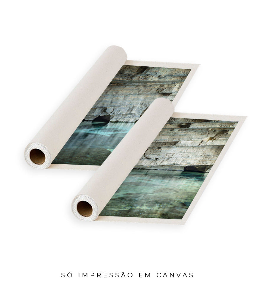 Quadro Decorativo Chapada Diamantina - Rocha e águas cristalinas-Dupla