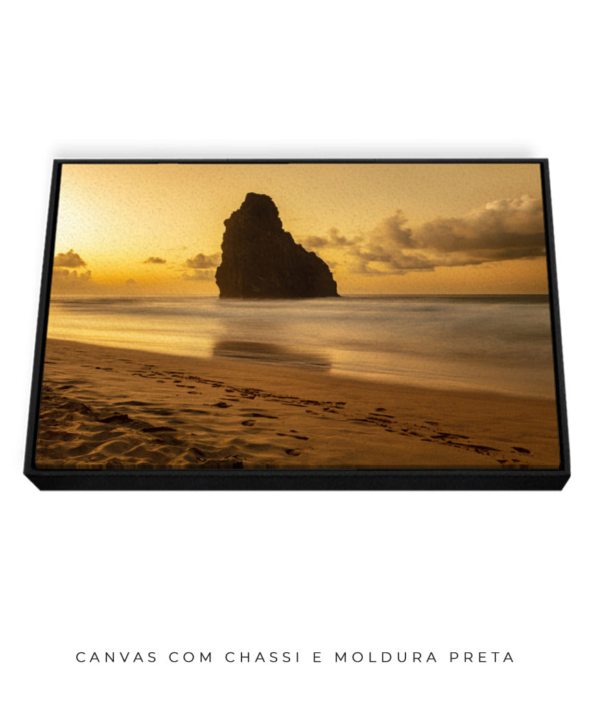 Quadro Decorativo Praia e Pôr do Sol - Horizontal
