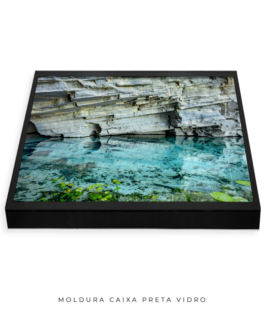 Quadro Decorativo Chapada Diamantina -Águas Tiffany-Horizontal