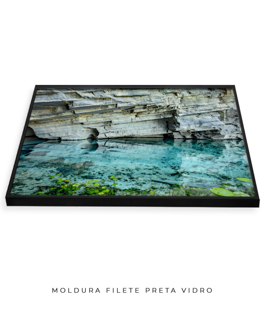 Quadro Decorativo Chapada Diamantina -Águas Tiffany-Horizontal
