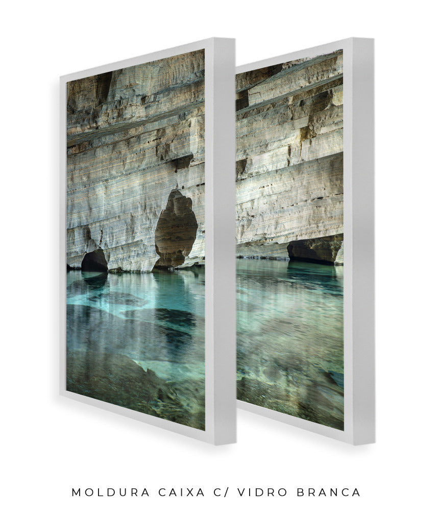 Quadro Decorativo Chapada Diamantina - Rocha e águas cristalinas-Dupla