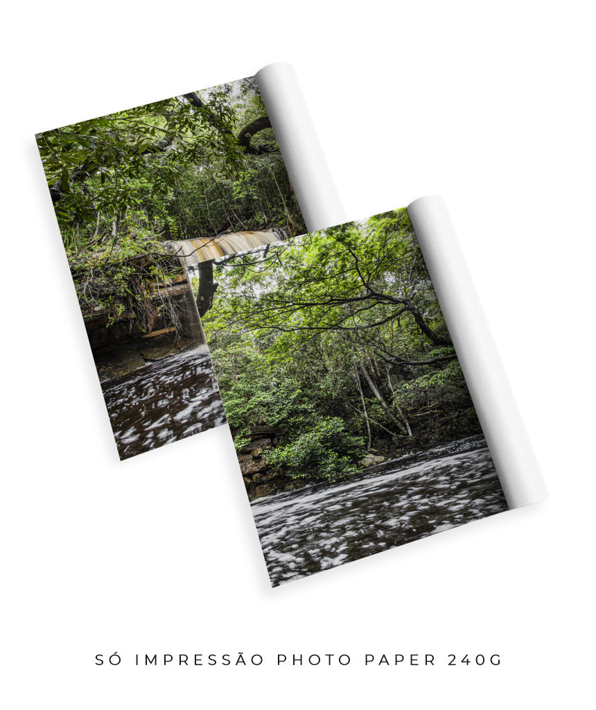 Quadro Decorativo Cachoeira e Natureza -Dupla
