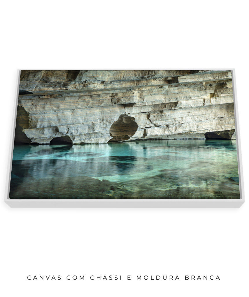 Quadro Decorativo Chapada Diamantina - Rocha e águas cristalinas-Horizontal