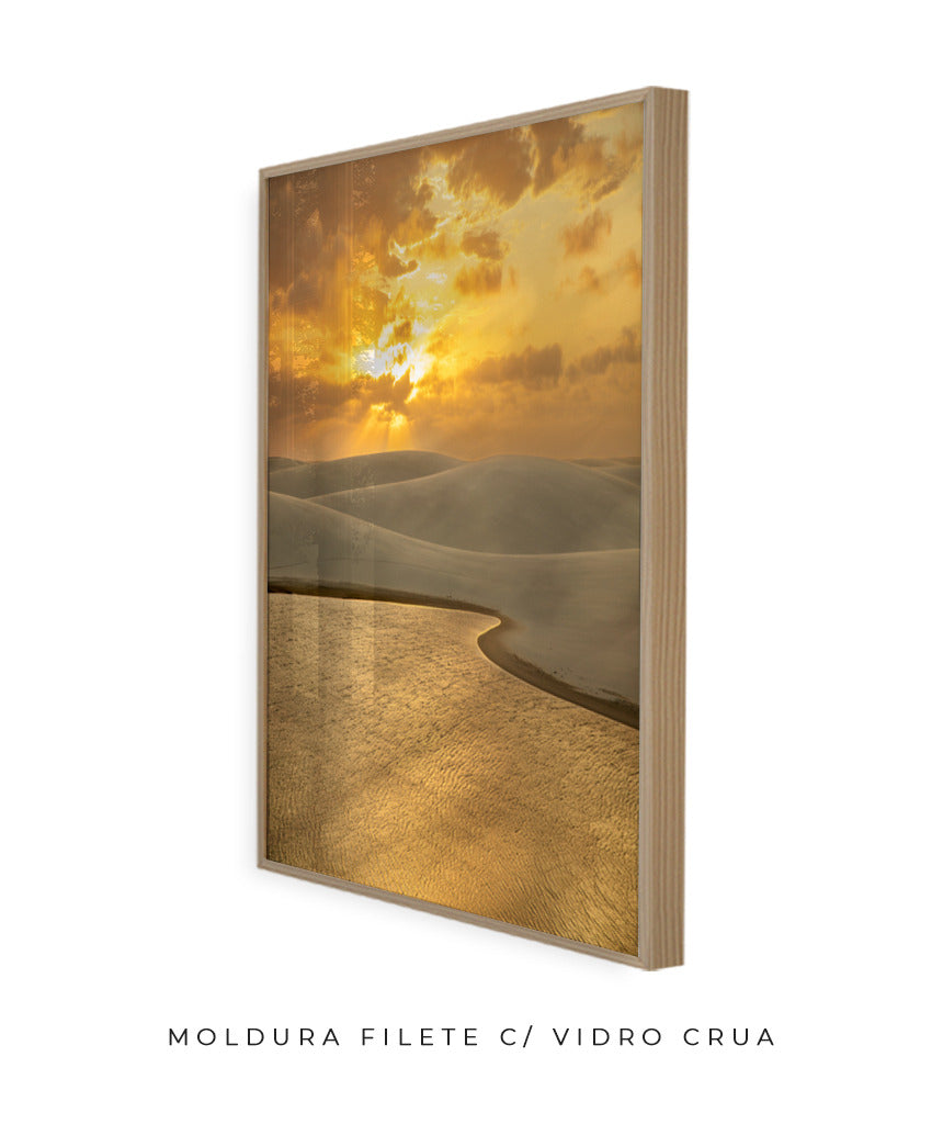 Quadro Decorativo Pôr do Sol - Céu Laranja.