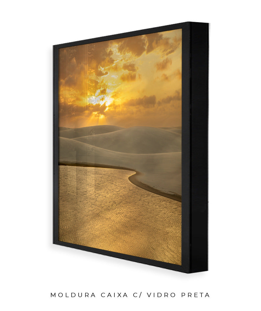 Quadro Decorativo Pôr do Sol - Céu Laranja.