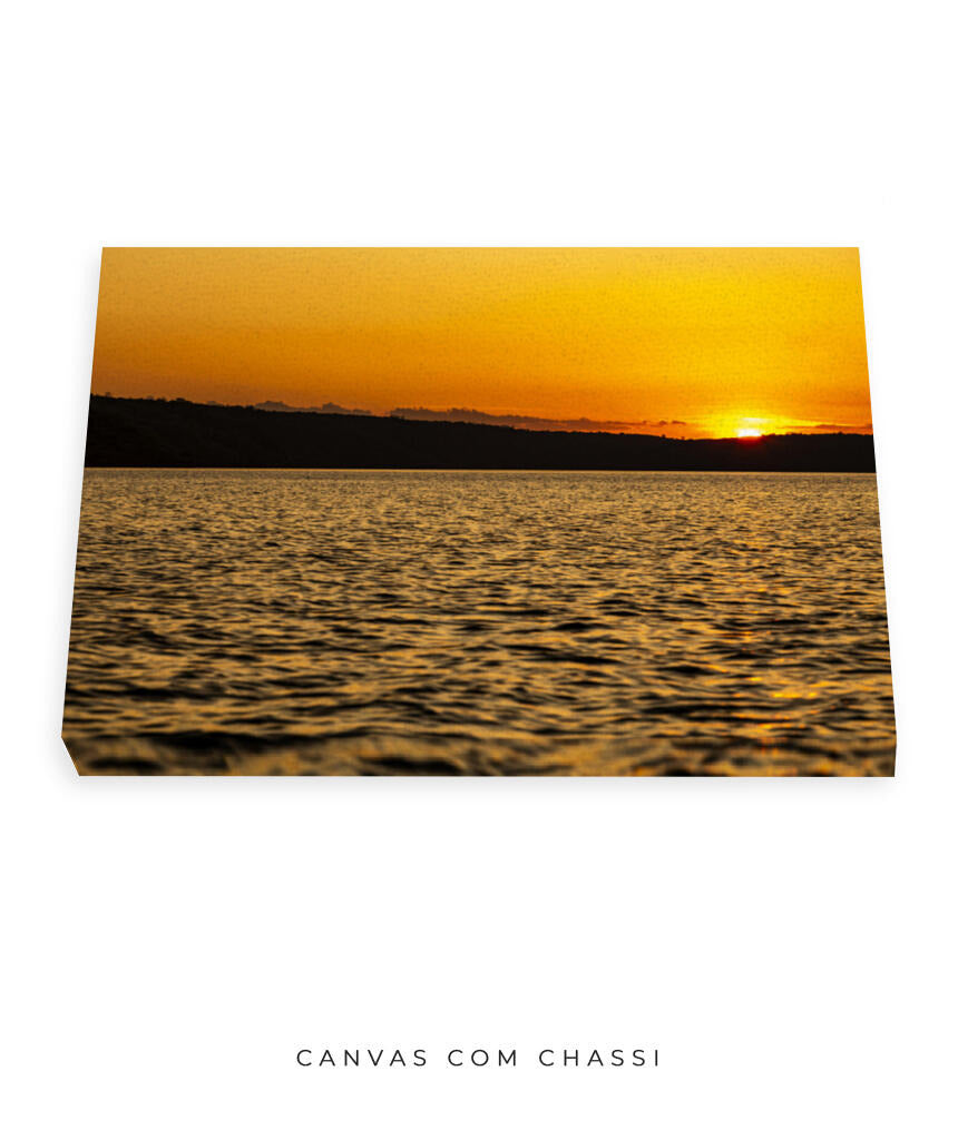 Quadro Decorativo Pôr do Sol Beira Mar