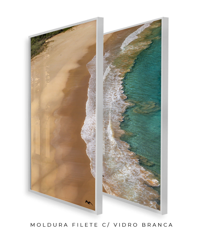 Quadro Decorativo Praia e Mar -Dupla