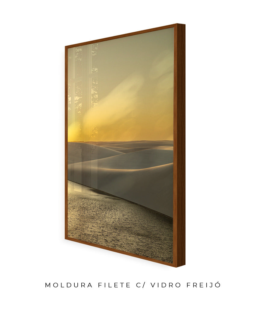 Quadro Decorativo Lençóis Maranhenses com por do Sol