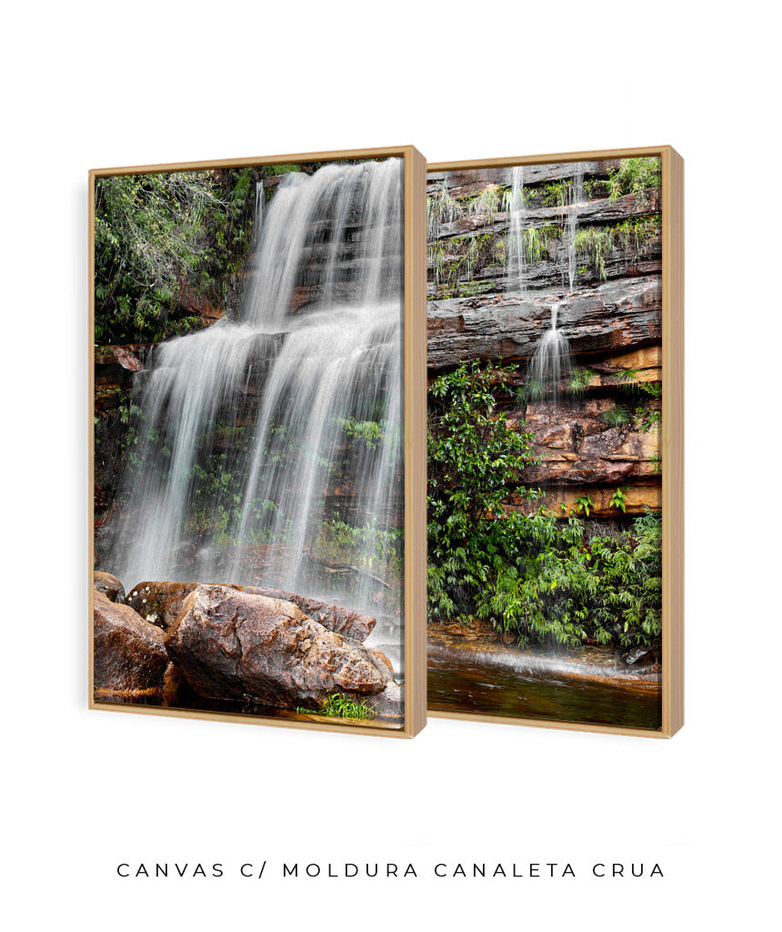 Quadro Decorativo Cachoeira- Dupla