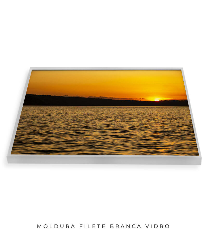Quadro Decorativo Pôr do Sol Beira Mar