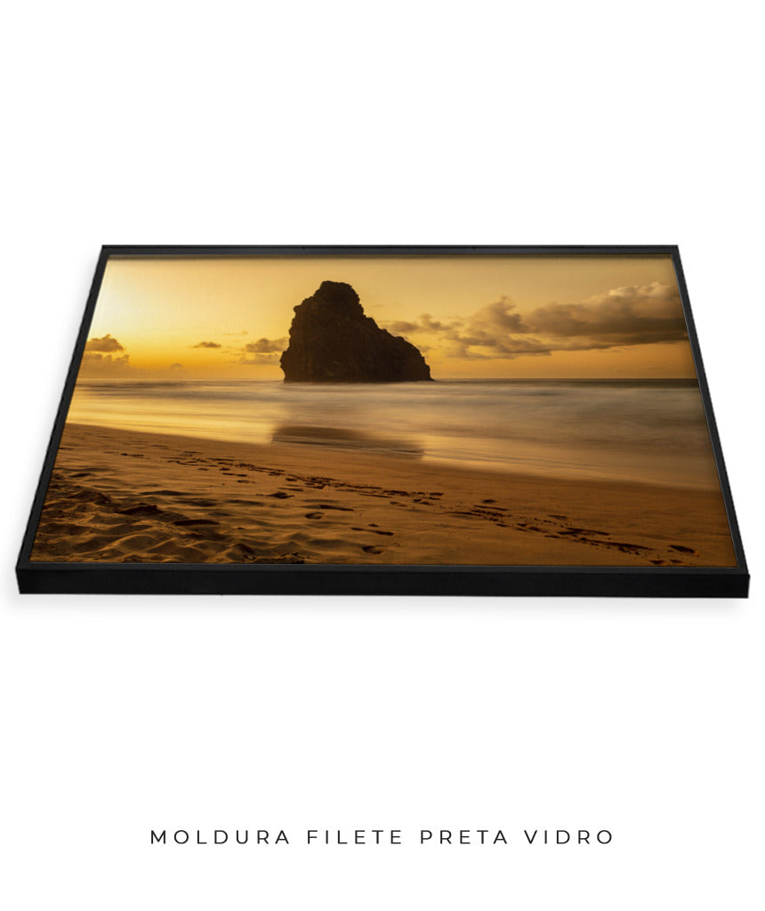 Quadro Decorativo Praia e Pôr do Sol - Horizontal
