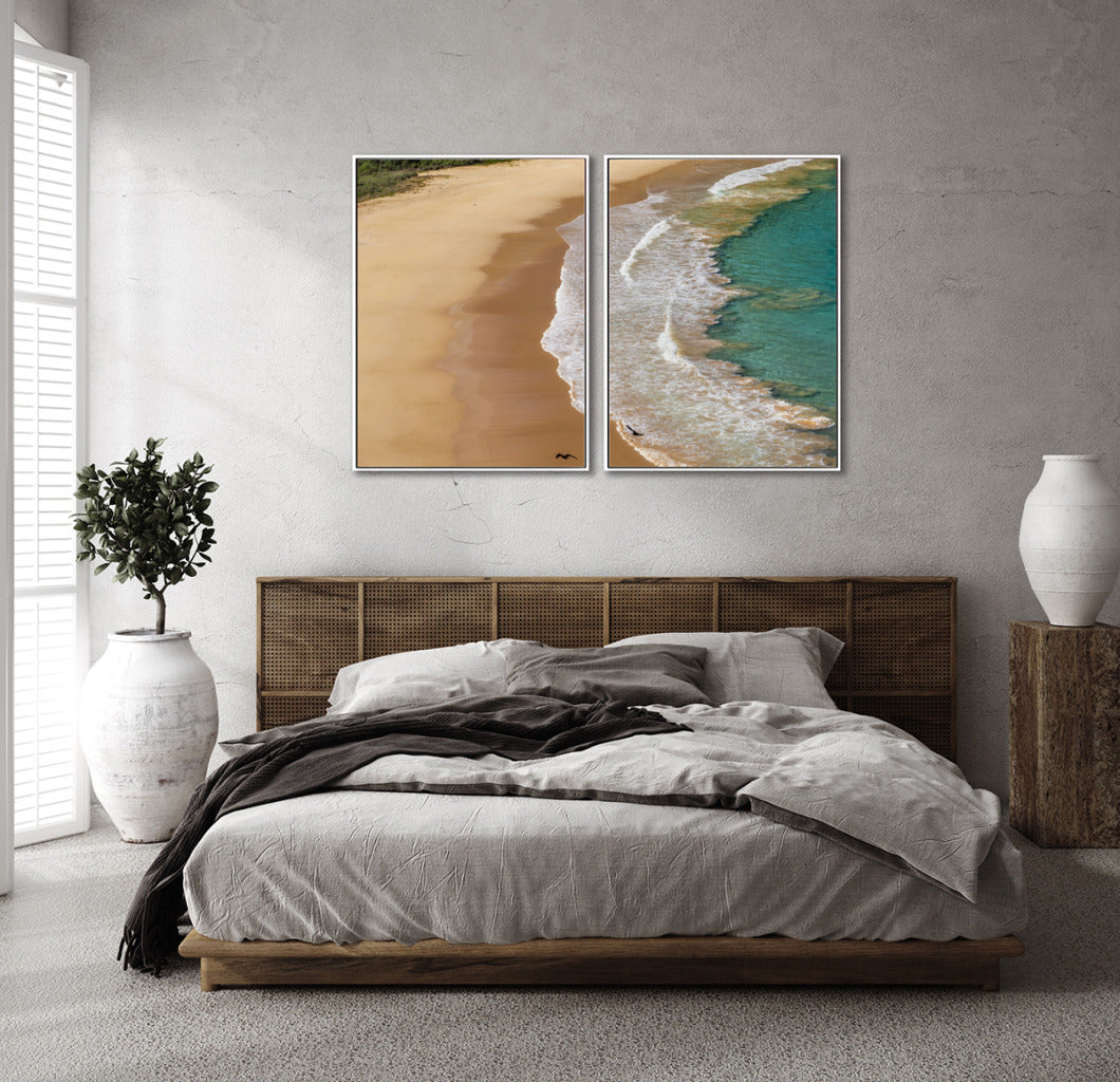 Quadro Decorativo Praia e Mar -Dupla