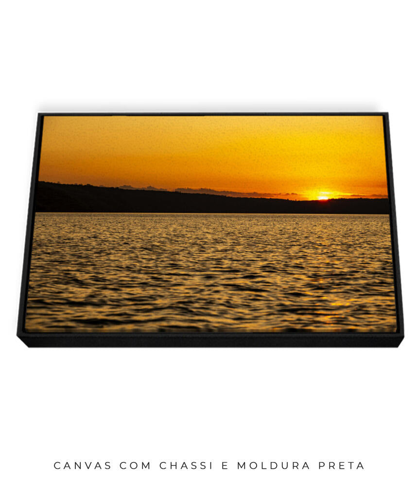 Quadro Decorativo Pôr do Sol Beira Mar