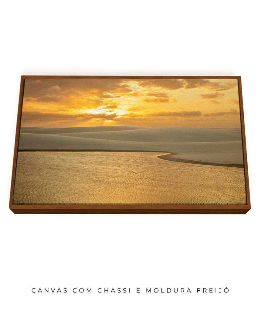 Quadro Decorativo Pôr do Sol - Céu Laranja - Horizontal