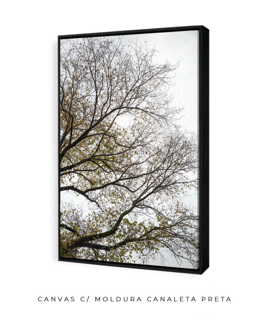 Quadro Decorativo Árvores e Galhos - Folhas secas Vertical